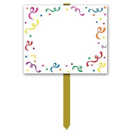 BEISTLE CO Beistle 54911 Blank Yard Sign - Pack of 6 54911